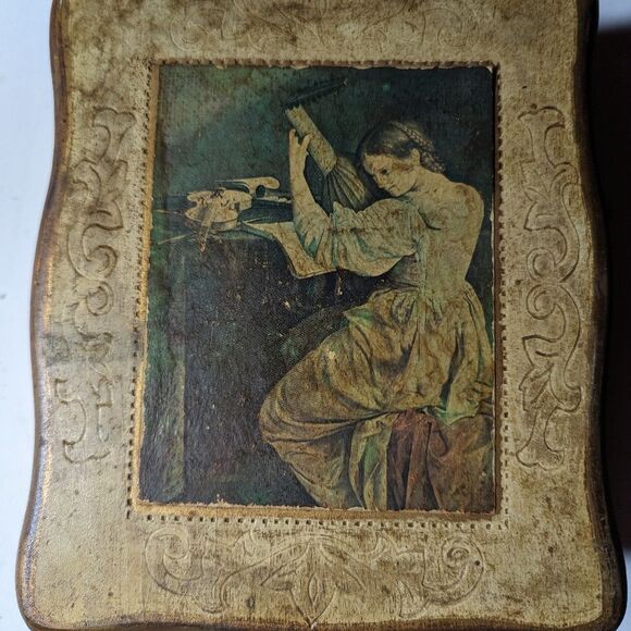 Vtg 60's Jewelry Box Dr Zhivago Laura's Theme Mele The Lute Player - Picture 11 of 16
